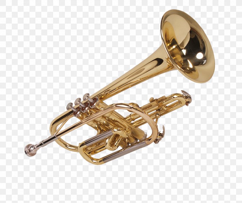 Trumpet Musical Instrument Wind Instrument Trombone Brass Instrument, PNG, 2110x1772px, Watercolor, Cartoon, Flower, Frame, Heart Download Free