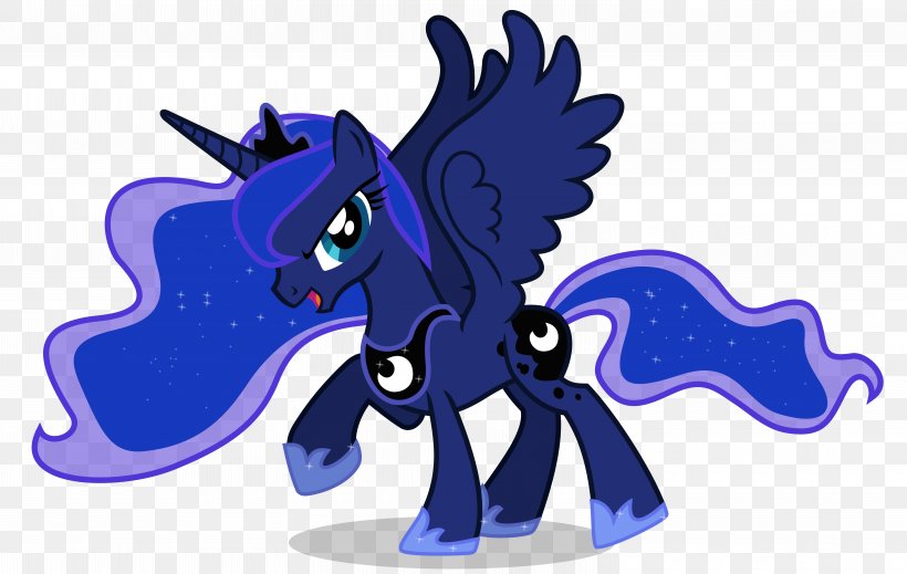 Princess Luna Rainbow Dash Pony Rarity Twilight Sparkle, PNG, 6000x3800px, Princess Luna, Animal Figure, Canterlot, Cartoon, Electric Blue Download Free