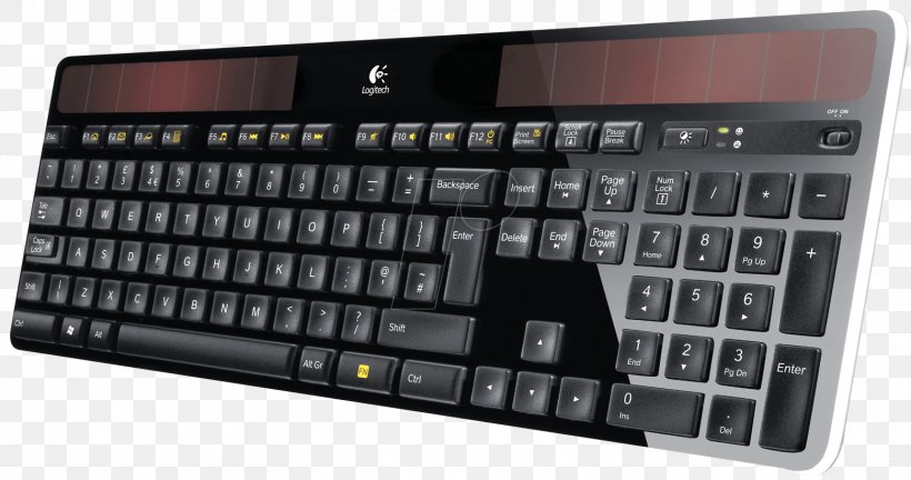 Computer Keyboard Laptop Logitech Unifying Receiver Photovoltaic Keyboard, PNG, 1560x822px, Computer Keyboard, Computer, Computer Accessory, Computer Component, Computer Hardware Download Free