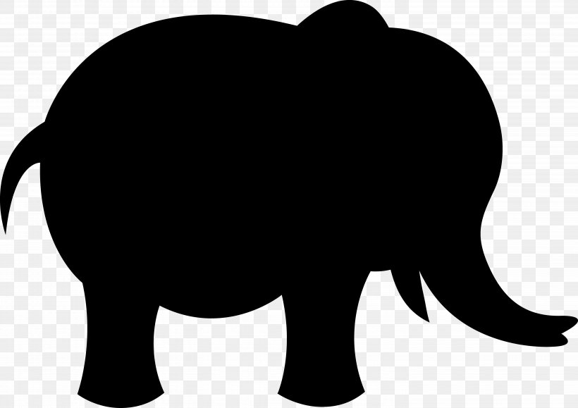 Indian Elephant African Elephant Clip Art Terrestrial Animal, PNG, 5786x4090px, Indian Elephant, African Elephant, Animal, Animal Figure, Black Download Free
