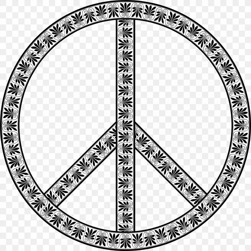 Peace Symbols Clip Art, PNG, 2332x2332px, Peace Symbols, Area, Black And White, Body Jewelry, Diagram Download Free