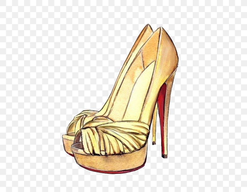 Shoe High-heeled Footwear Drawing Designer, PNG, 658x637px, Shoe, Basic Pump, Beige, Christian Louboutin, Court Shoe Download Free