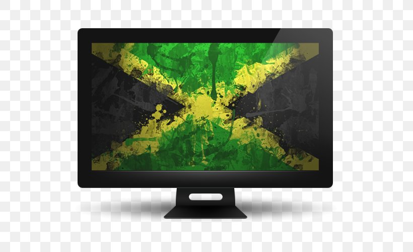 Flag Of Jamaica Desktop Wallpaper Hispaniola Jamaican Patois, PNG, 550x500px, Flag Of Jamaica, Computer, Computer Monitor, Display Device, Display Resolution Download Free