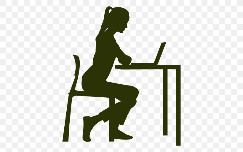 Working, PNG, 512x512px, Silhouette, Arm, Business, Chair, Desk Download Free