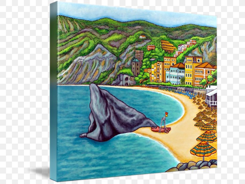 Monterosso Al Mare Dolphin Painting Gallery Wrap Ecosystem, PNG, 650x615px, Monterosso Al Mare, Art, Canvas, Cinque Terre, Color Download Free