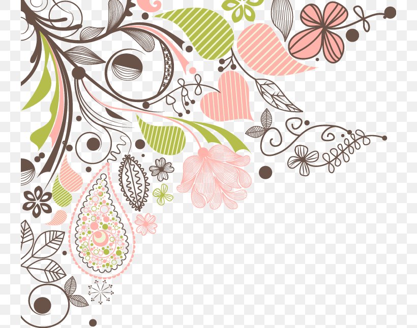 Paisley Picture Frame Flower Illustration, PNG, 738x646px, Paisley, Decorative Arts, Floral Design, Flower, Motif Download Free