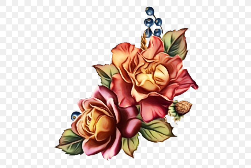 Rose, PNG, 550x550px, Watercolor, Bouquet, Cut Flowers, Flower, Paint Download Free