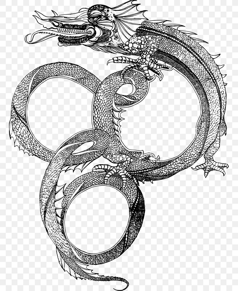 China Chinese Dragon Serpent Clip Art, PNG, 757x1000px, China, Black And White, Body Jewelry, Chinese Dragon, Dragon Download Free