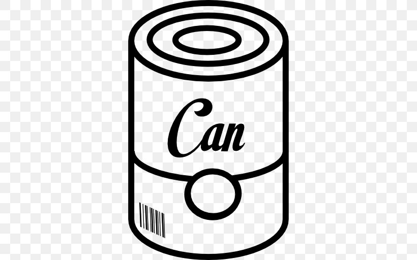 Tin Can Canning Beverage Can Food, PNG, 512x512px, Tin Can, Area, Beverage Can, Black And White, Brand Download Free