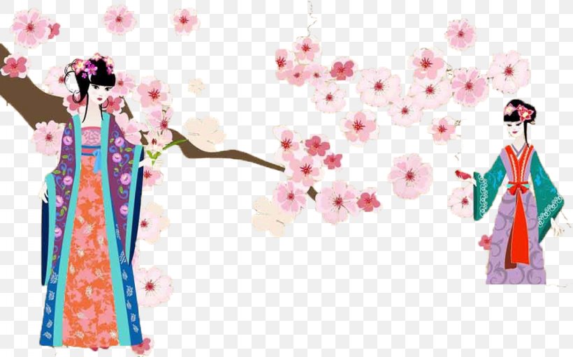 National Cherry Blossom Festival Illustration, PNG, 1024x640px, Watercolor, Cartoon, Flower, Frame, Heart Download Free