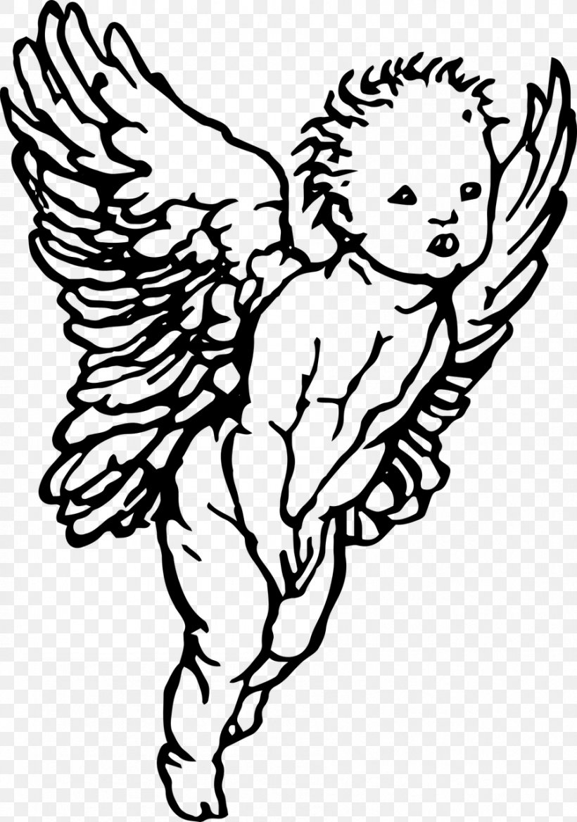 Cherub Children's Drawing Angel, PNG, 898x1280px, Watercolor, Cartoon, Flower, Frame, Heart Download Free