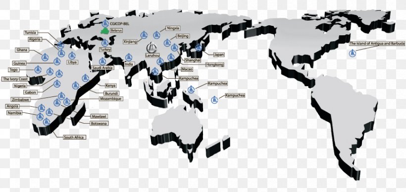 World Map Three-dimensional Space 建筑装饰构造, PNG, 866x410px, World Map, Border, Commerce, Length, Linear Scale Download Free