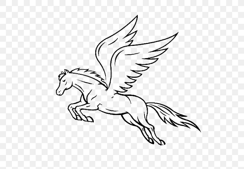 Horse Pegasus Drawing, PNG, 567x567px, Horse, Art, Artwork, Beak, Bird Download Free