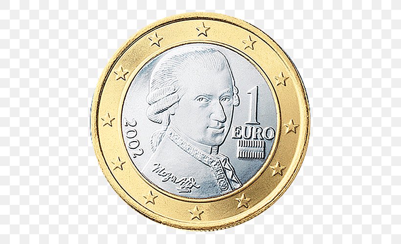 1 Euro Coin Austrian Euro Coins 1 Cent Euro Coin, PNG, 500x500px, 1 Cent Euro Coin, 1 Euro Coin, 2 Euro Coin, 5 Cent Euro Coin, 20 Cent Euro Coin Download Free