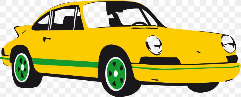 Land Vehicle Vehicle Car Yellow Regularity Rally, PNG, 3333x1350px, Land Vehicle, Car, Cartoon, Motor Vehicle, Porsche 911 Classic Download Free