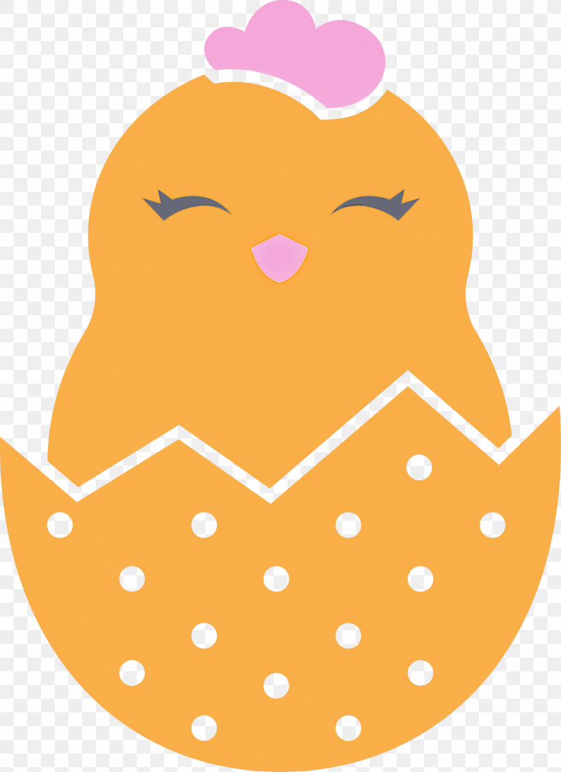 Chick In Eggshell Easter Day Adorable Chick, PNG, 2181x3000px, Chick In Eggshell, Adorable Chick, Easter Day, Polka Dot, Smile Download Free