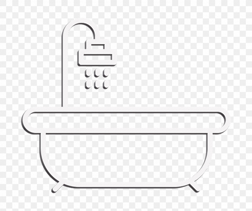Shower Icon Cleaning Icon Hot Tub Icon, PNG, 1370x1150px, Shower Icon, Blackandwhite, Cleaning Icon, Furniture, Hot Tub Icon Download Free