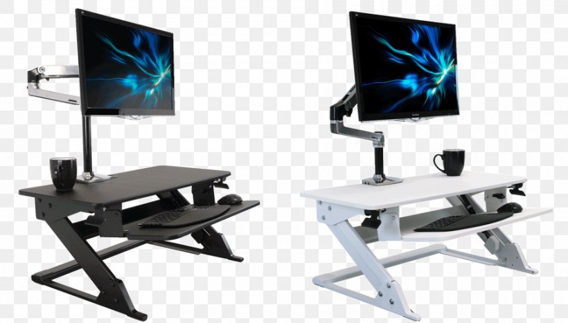 Standing Desk Treadmill Desk Sit-stand Desk, PNG, 900x513px, Desk, Bungee Chair, Computer Monitor Accessory, Computer Monitors, Display Device Download Free