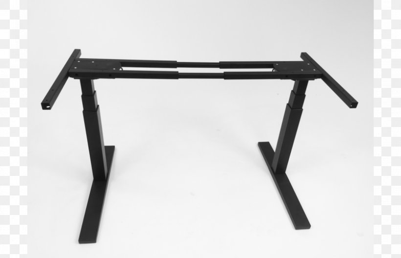 Table Standing Desk Sit-stand Desk, PNG, 838x540px, Table, Black, Desk, Electric Motor, Elevator Download Free