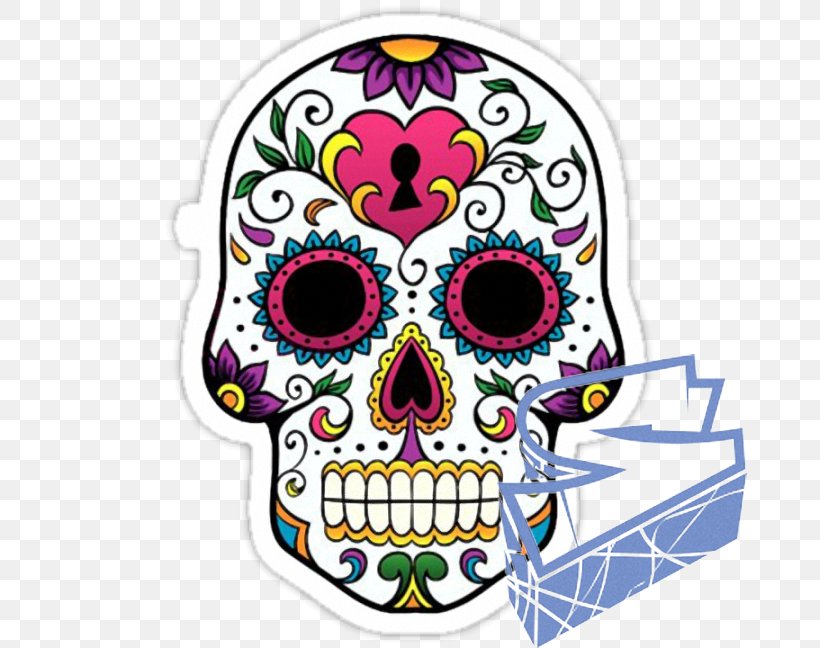 Calavera Day Of The Dead Skull Mexican Cuisine Mexico, PNG, 675x648px, Calavera, Candy, Coloring Book, Day Of The Dead, Decal Download Free