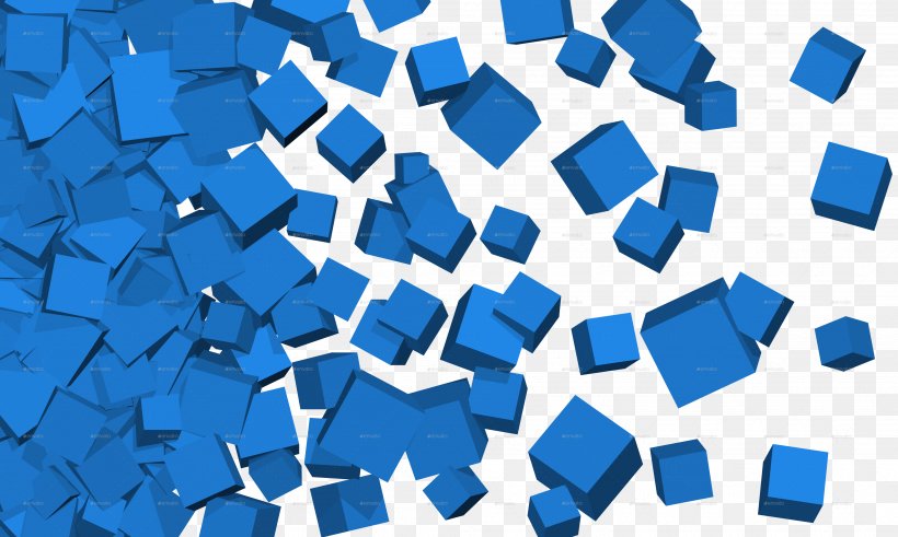 Download Wallpaper, PNG, 4000x2400px, Threedimensional Space, Azure, Blue, Cobalt Blue, Cube Download Free