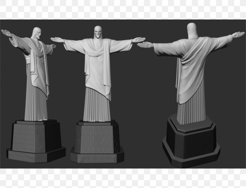 Christ The Redeemer Statue Corcovado Sculpture Figurine, PNG, 1024x782px, 3d Computer Graphics, 3d Modeling, 3d Printing, Christ The Redeemer, Art Download Free