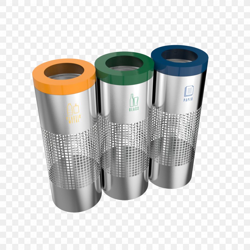Recycling Bin Rubbish Bins & Waste Paper Baskets Stainless Steel, PNG, 2000x2000px, Recycling Bin, Cylinder, Filter, Hardware, Metal Download Free
