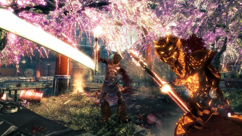Shadow Warrior 2 Rise Of The Triad PlayStation 4 PlayStation 3, PNG, 1920x1080px, 3d Realms, Shadow Warrior, Devolver Digital, Fire, Firstperson Shooter Download Free