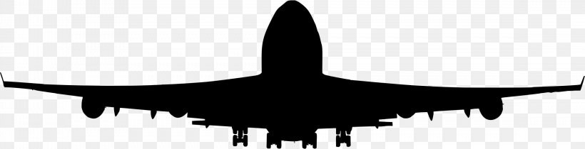 Airplane Aircraft Silhouette Clip Art, PNG, 2296x590px, Airplane, Aerospace Engineering, Air Travel, Aircraft, Airport Download Free