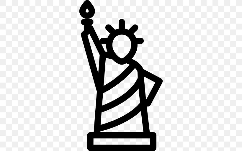 Statue Of Liberty Monument Clip Art, PNG, 512x512px, Statue Of Liberty, Area, Black And White, Human Behavior, Information Download Free