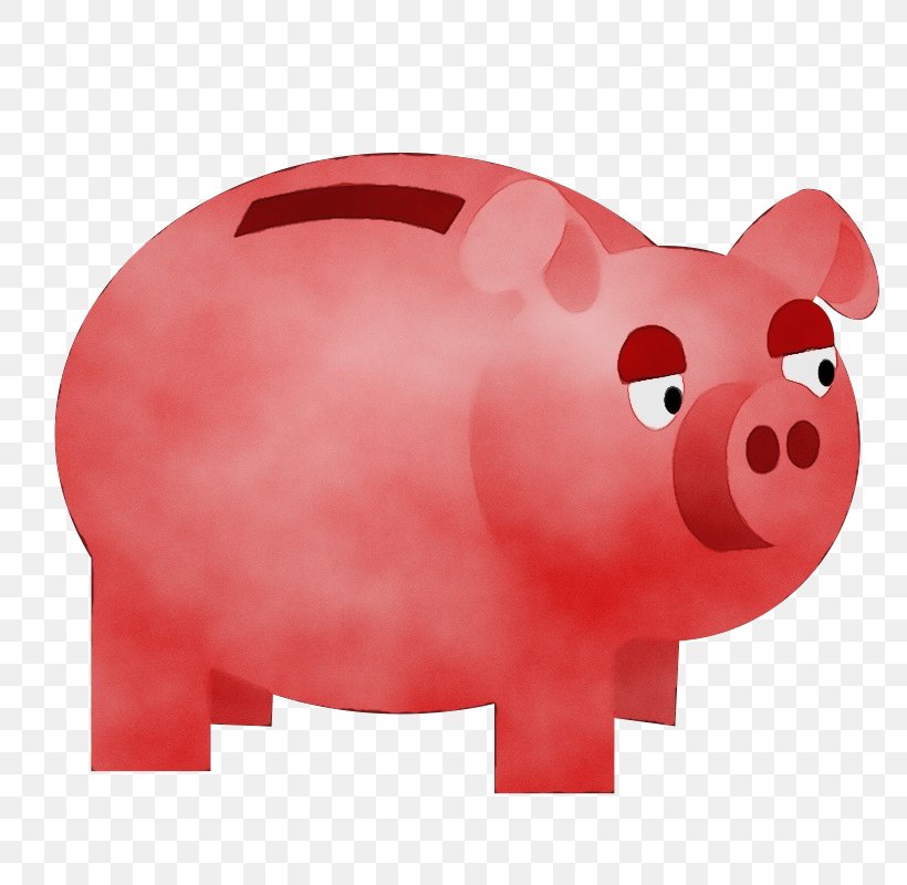 Watercolor Animal, PNG, 800x800px, Watercolor, Animal Figure, Bank, Domestic Pig, Drawing Download Free