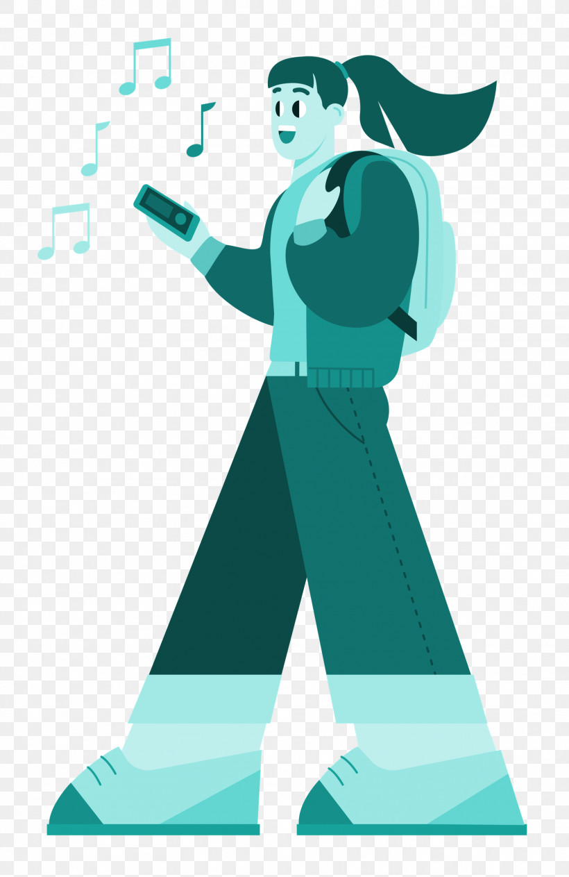 Listening Music, PNG, 1623x2500px, Listening Music, Character, Clothing, Geometry, Line Download Free
