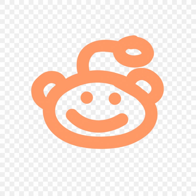 Reddit Logo, PNG, 1000x1000px, Logo, Area, Cartoon, Orange, Smile Download Free