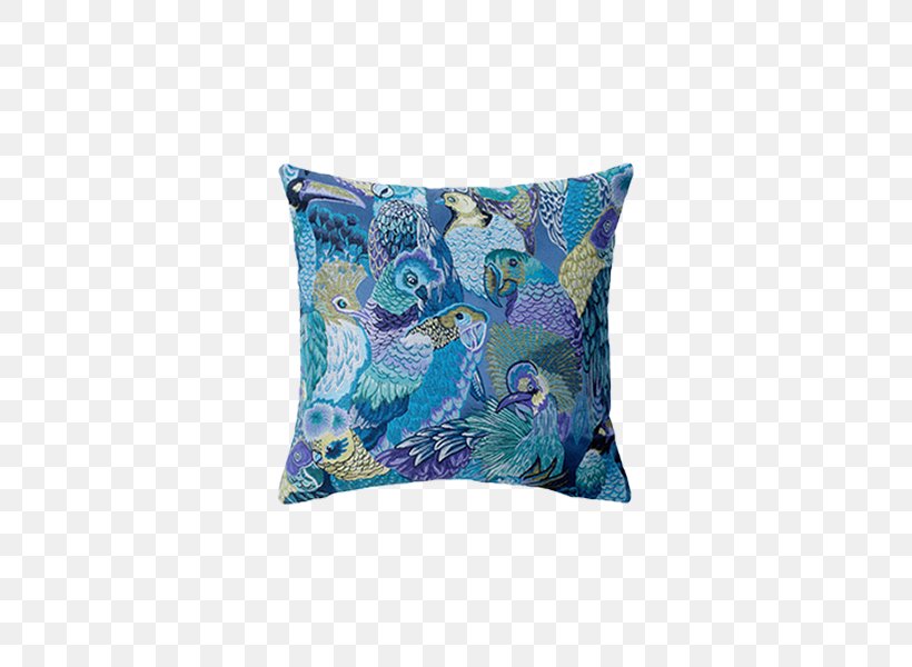 Cushion Throw Pillows Bird Blue, PNG, 600x600px, Cushion, Bird, Blue, Diplom Ishi, Embroidery Download Free