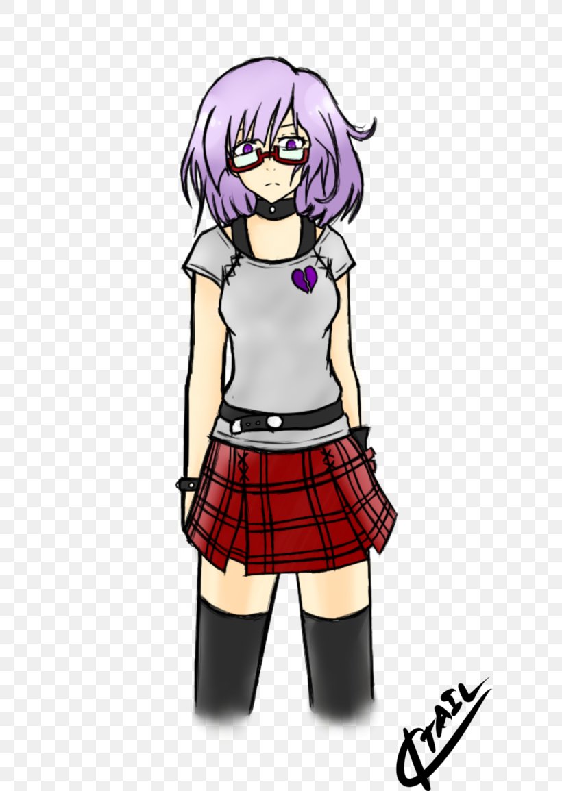 Tartan School Uniform Kilt Human Hair Color Purple, PNG, 691x1155px, Watercolor, Cartoon, Flower, Frame, Heart Download Free