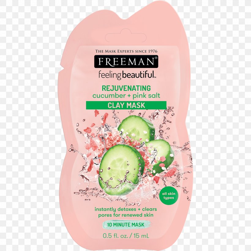 Freeman Feeling Beautiful Rejuvenating Cucumber + Pink Salt Clay Mask Freeman Feeling Beautiful Avocado & Oatmeal Clay Mask Facial Himalayan Salt, PNG, 1500x1500px, Facial, Cosmetics, Exfoliation, Face, Facial Mask Download Free