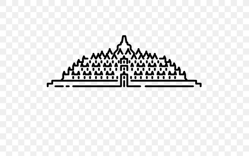 Borobudur Logo, PNG, 515x515px, Borobudur, Area, Black And White, Brand, Computer Font Download Free