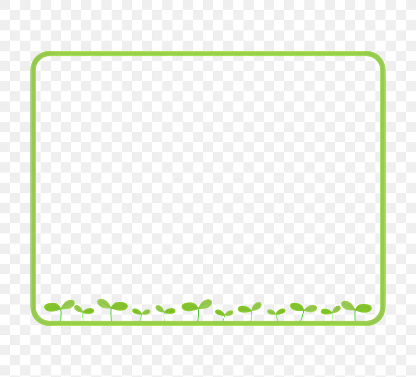 Sprout Frame - Green Frame With Sprouts PNG