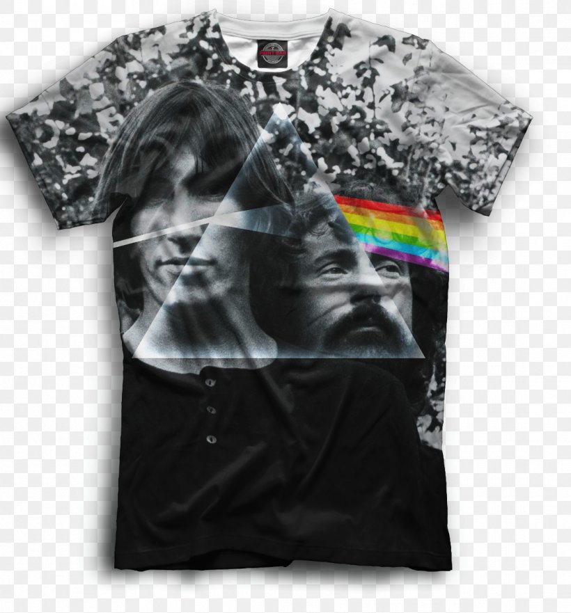T-shirt Pink Floyd Bw Poster 24x36 The Dark Side Of The Moon Sleeve, PNG, 1115x1199px, Tshirt, Brand, Dark Side Of The Moon, Outerwear, Pink Floyd Download Free