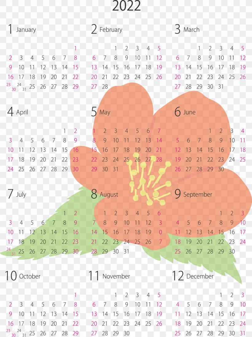 2022 Yearly Canlendar Printable 2022 Yearly Canlendar, PNG, 2239x3000px, Calendar System, Meter Download Free