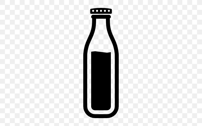 Milk Glass Bottle, PNG, 512x512px, Milk, Baby Bottles, Beer Bottle, Black And White, Bottle Download Free