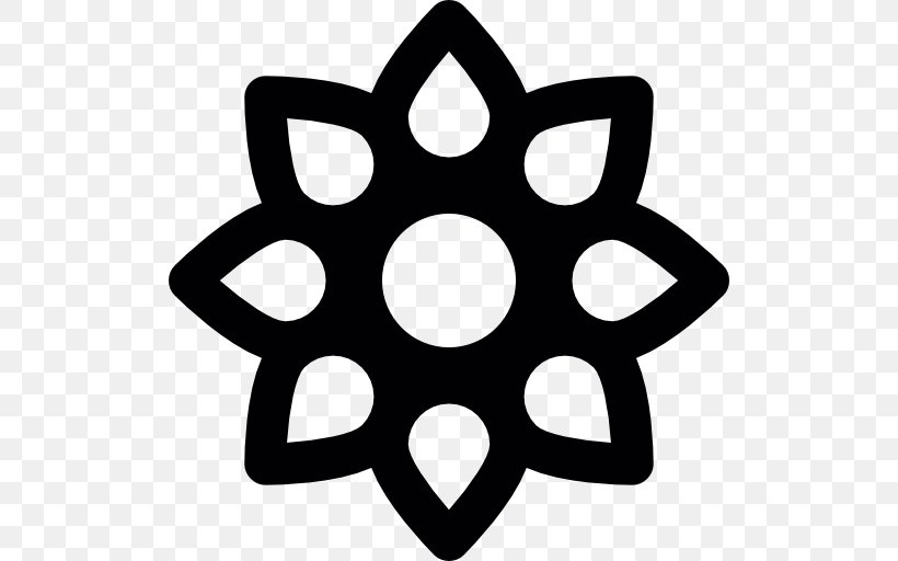 Flower Icon, PNG, 512x512px, Mullah, Black, Black And White, Illustrator, Monochrome Download Free