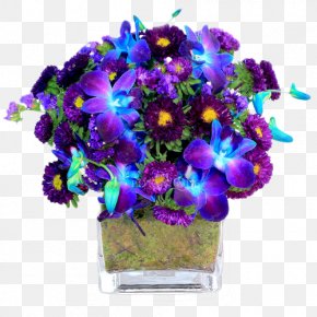 Hortensia - Flower Bouquet Cut Flowers Violet Orchids PNG