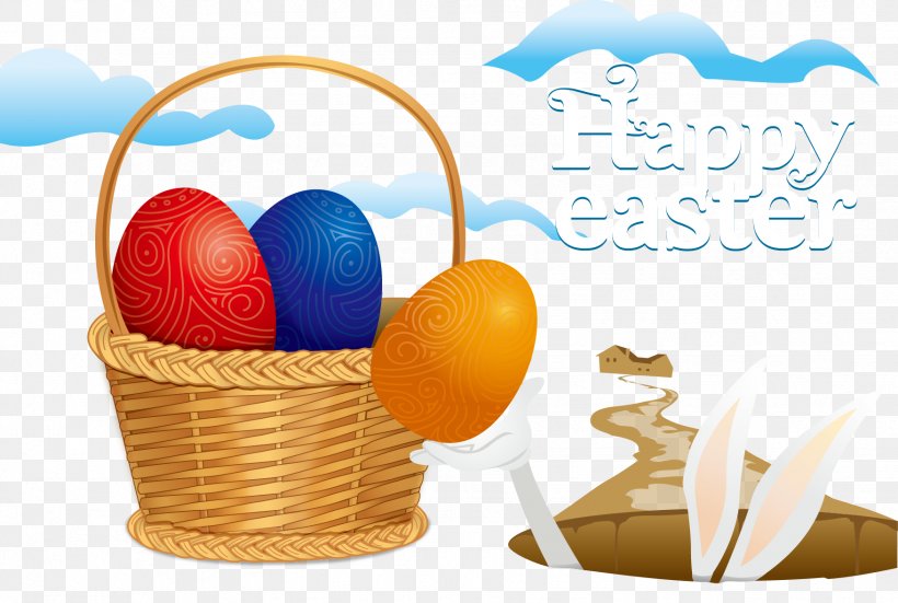 Easter Bunny European Rabbit Leporids Euclidean Vector, PNG, 1753x1180px, Easter Bunny, Basket, Burrow, Christmas, Easter Download Free