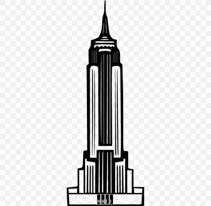 Empire State Building Chrysler Building Flatiron Building Citigroup Center Clip Art, PNG, 800x800px, Empire State Building, Art, Art Deco, Black And White, Building Download Free
