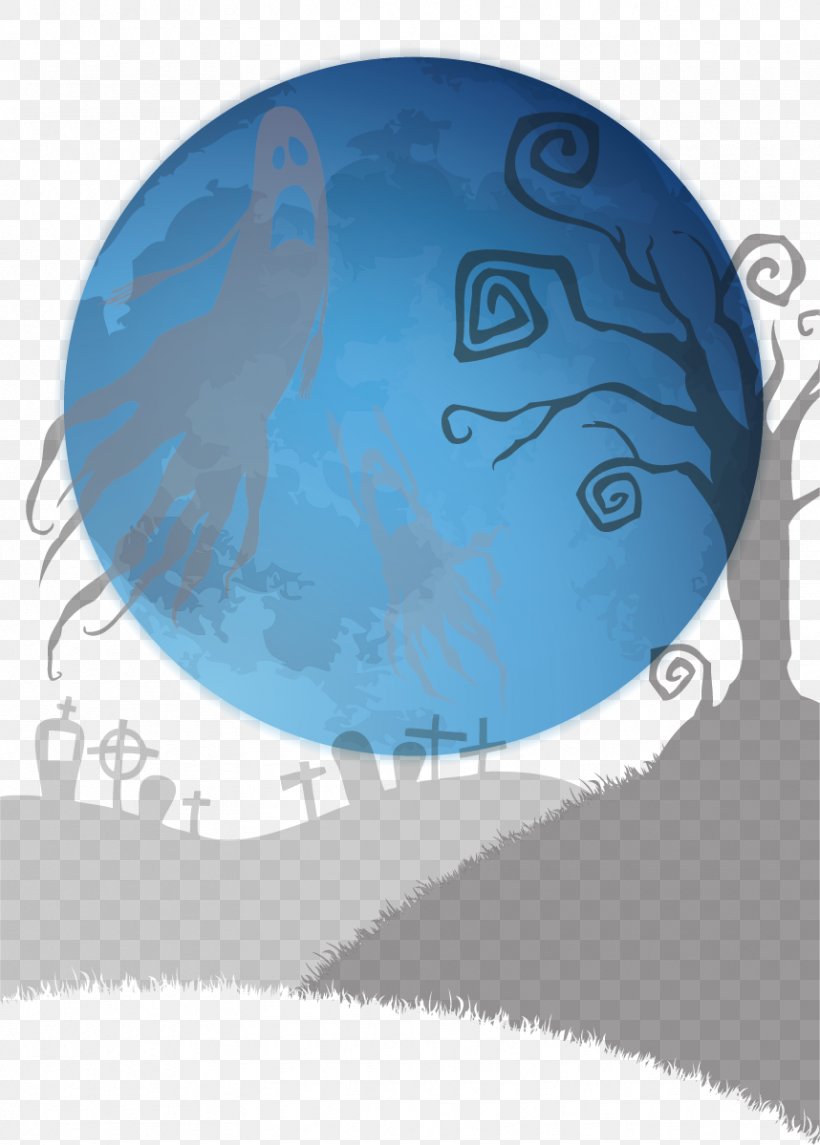 Blue Moon, PNG, 858x1199px, Blue, Blue Moon, Festival, Ghost, Globe Download Free