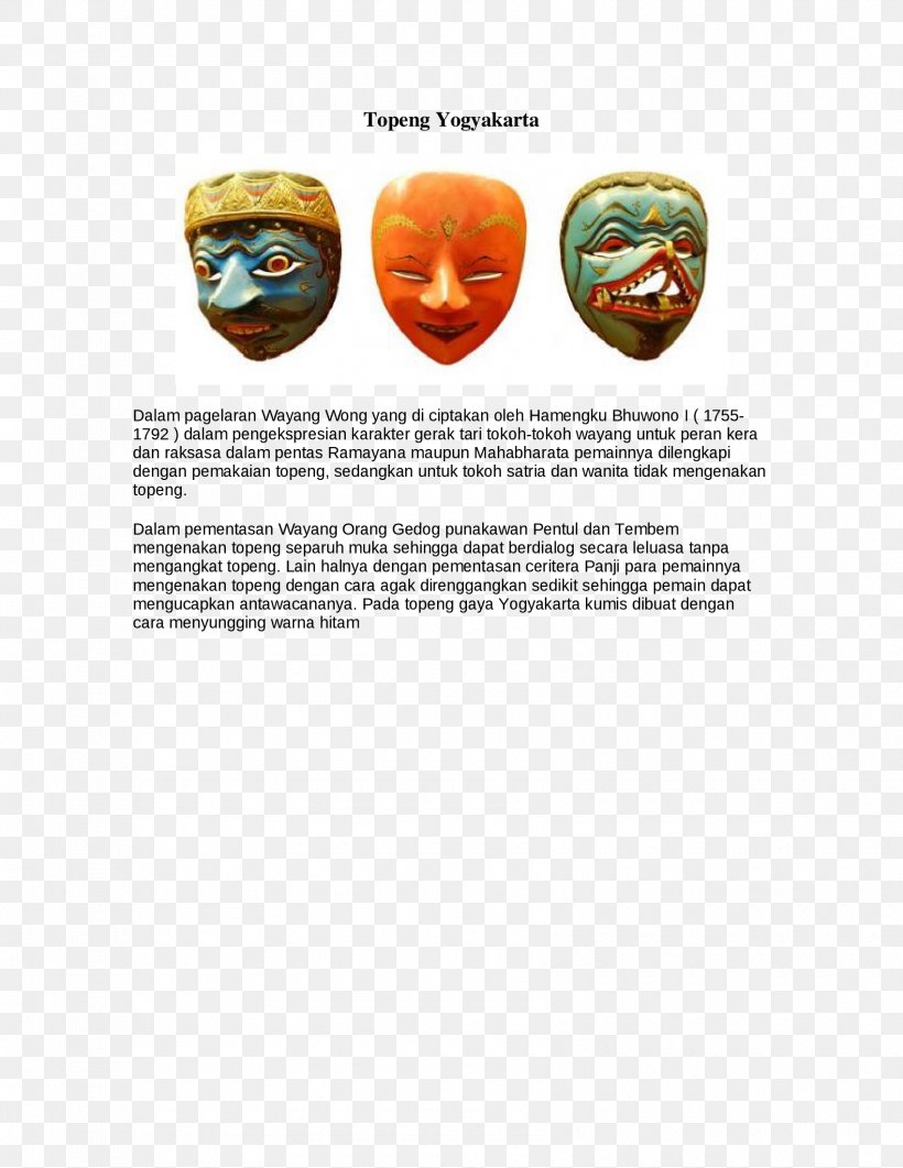 Yogyakarta Topeng Mask Cirebon, PNG, 1700x2200px, Yogyakarta, Art, Betawi People, Brand, Cirebon Download Free