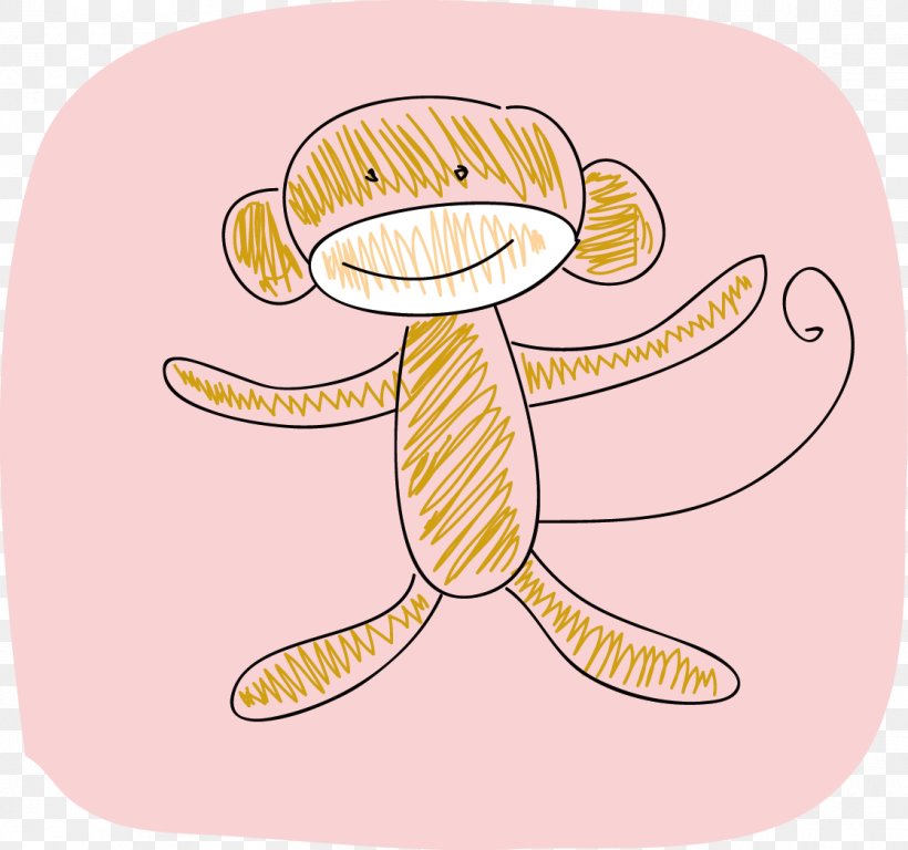 Monkey Clip Art, PNG, 1118x1048px, Watercolor, Cartoon, Flower, Frame, Heart Download Free