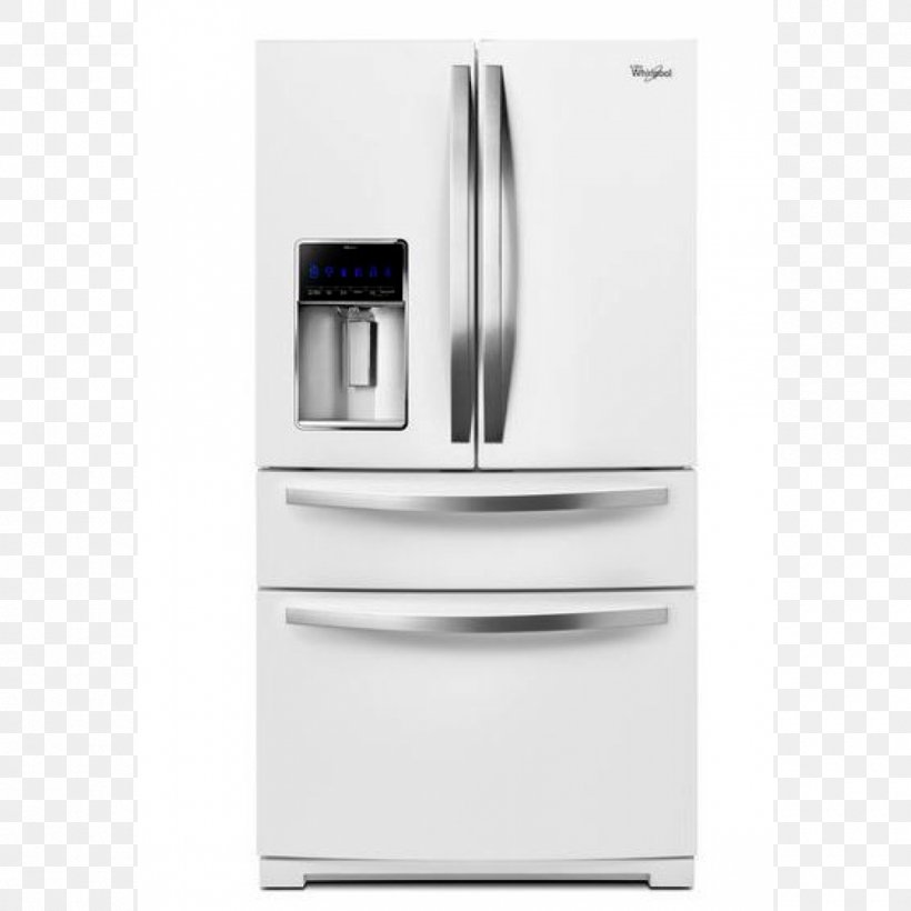 Refrigerator Whirlpool Corporation Freezers Whirlpool WRX735SDB Home Appliance, PNG, 1000x1000px, Refrigerator, Cooking Ranges, Cubic Foot, Dishwasher, Door Download Free