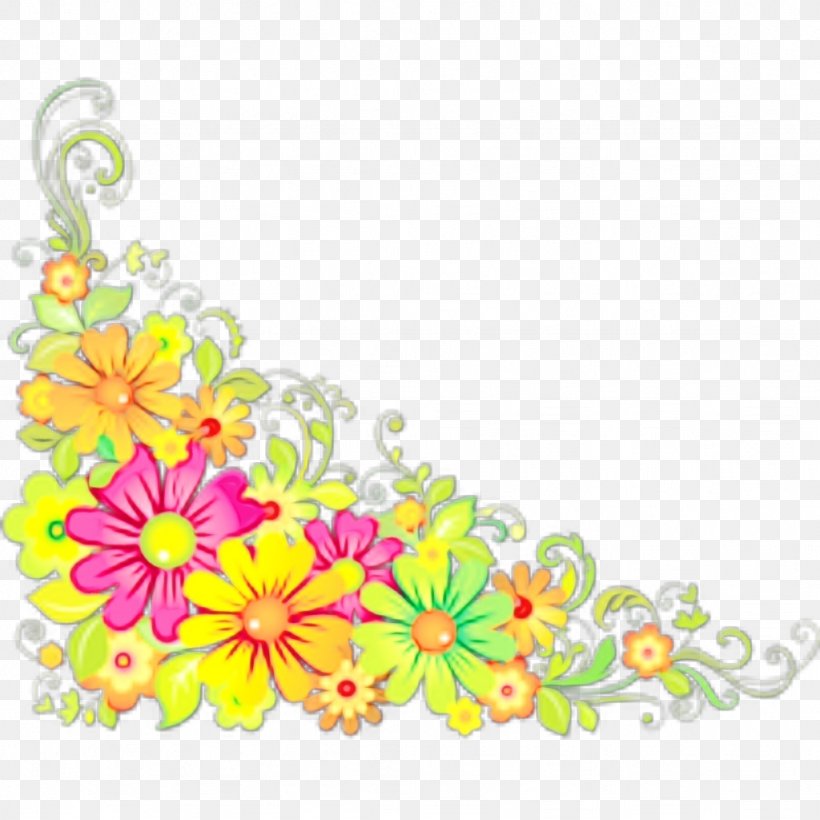 Floral Design, PNG, 1024x1024px, Watercolor, Cut Flowers, Floral Design, Flower, Paint Download Free